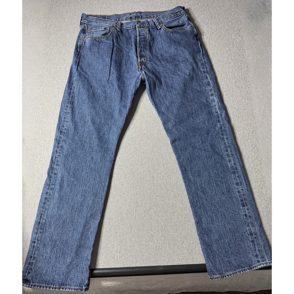 Levi's 501 Original Fit Jeans Men's 36x32 Straight Button Fly Medium Wash Cotton